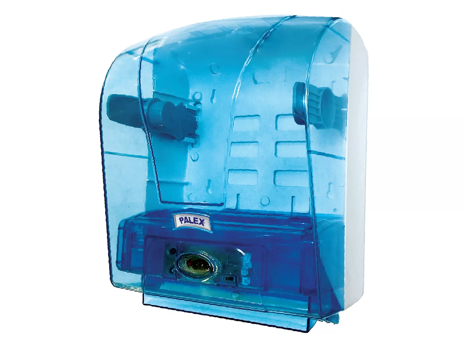 Still Automatic Towel Dispenser Transparent Blue