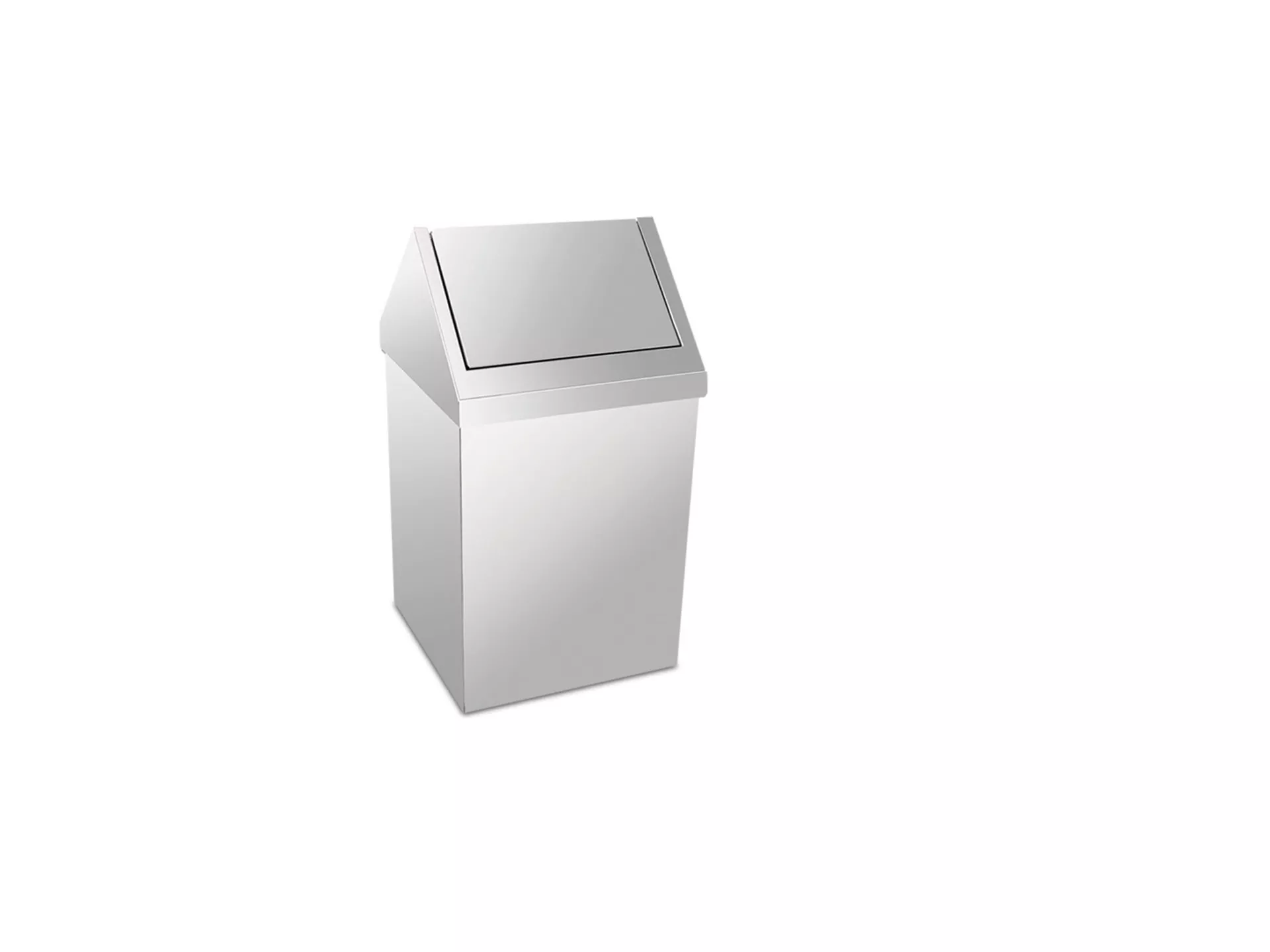 Krom Çatı Kapaklı Çöp Kovası 36 Lt.