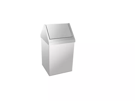 Krom Çatı Kapaklı Çöp Kovası 36 Lt.