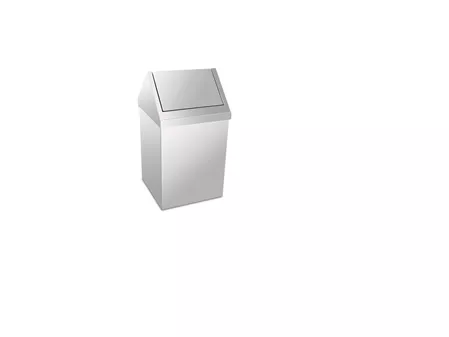 Krom Çatı Kapaklı Çöp Kovası 11 Lt
