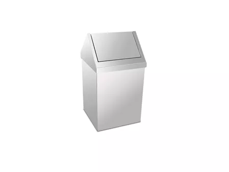 Krom Çatı Kapaklı Çöp Kovası 45 Lt.